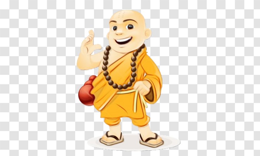 Shaolin Kung Fu Cartoon Monk Animated - Finger Transparent PNG