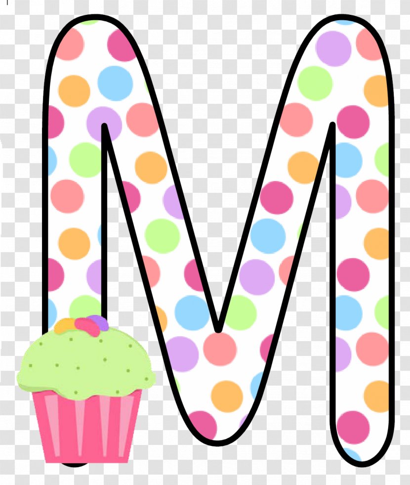Cupcake Letter Alphabet Pasta Clip Art - Sugar - In Polka Dots Transparent PNG