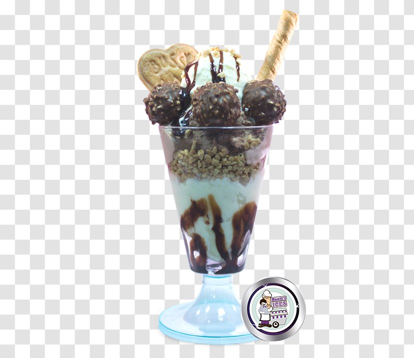 Sundae Chocolate Ice Cream Milkshake Ferrero Rocher Transparent PNG