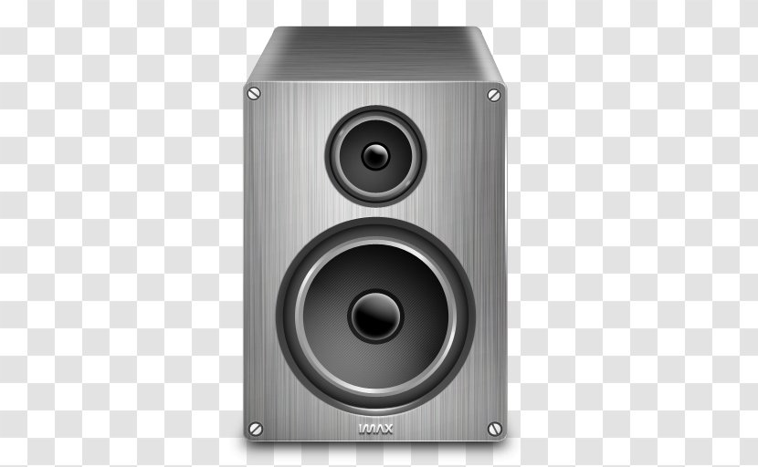 Loudspeaker Stereophonic Sound Icon - Cartoon - Speaker Silver Transparent PNG