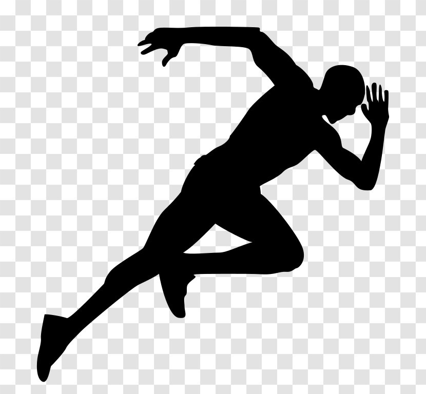 Running Clip Art - Black And White - Sport Transparent PNG
