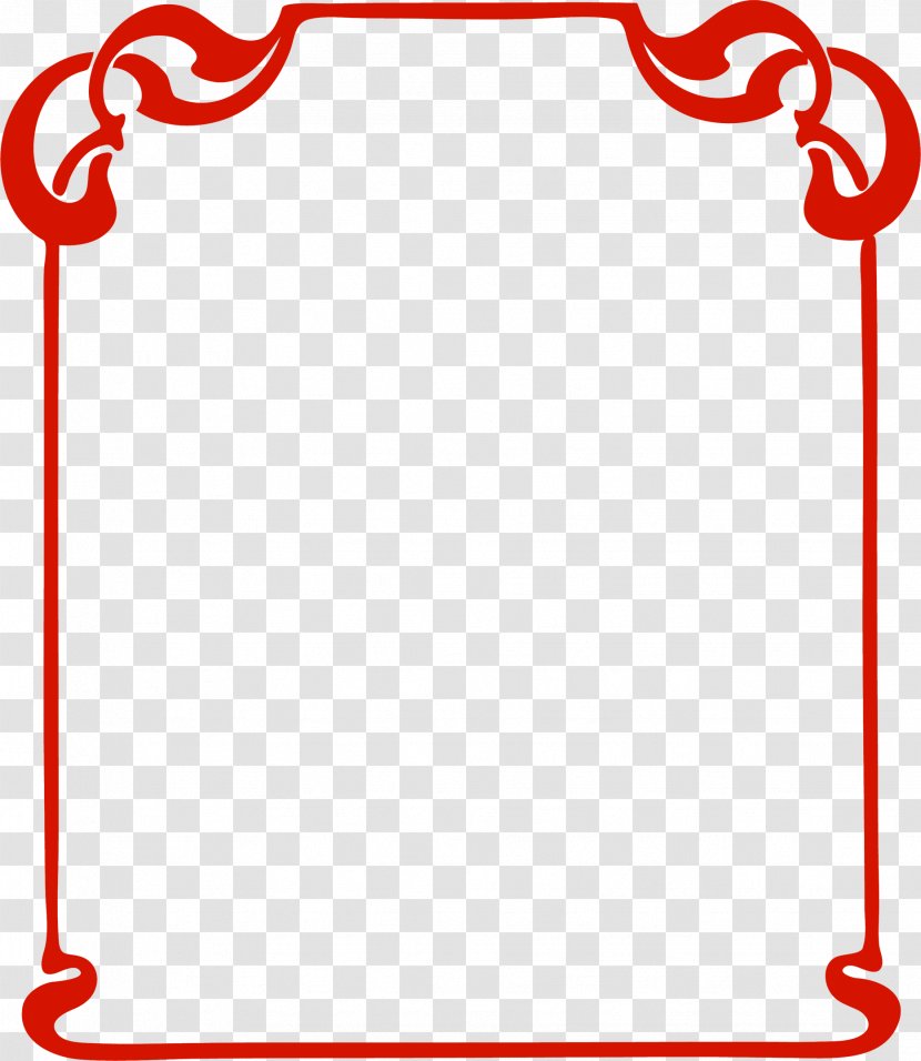 Picture Frames Art Clip - Rectangle - Red Frame Transparent PNG