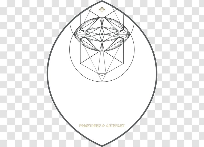 Circle Point Angle Line Art Symmetry - Black And White Transparent PNG