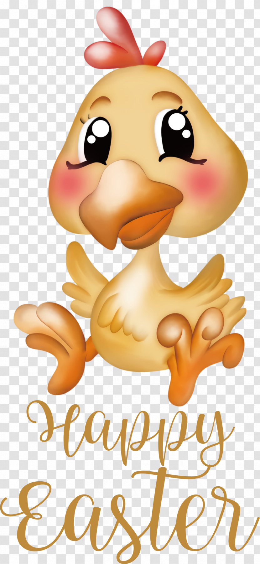 Happy Easter Chicken And Ducklings Transparent PNG