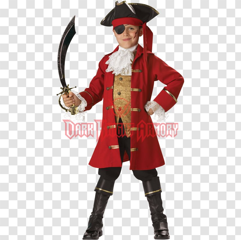 Captain Hook Halloween Costume Child - Piracy - Pirate Transparent PNG