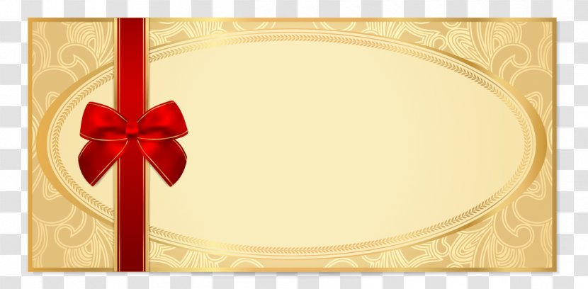 Gift Card Coupon Banknote Voucher - Red Ribbon Day Transparent PNG