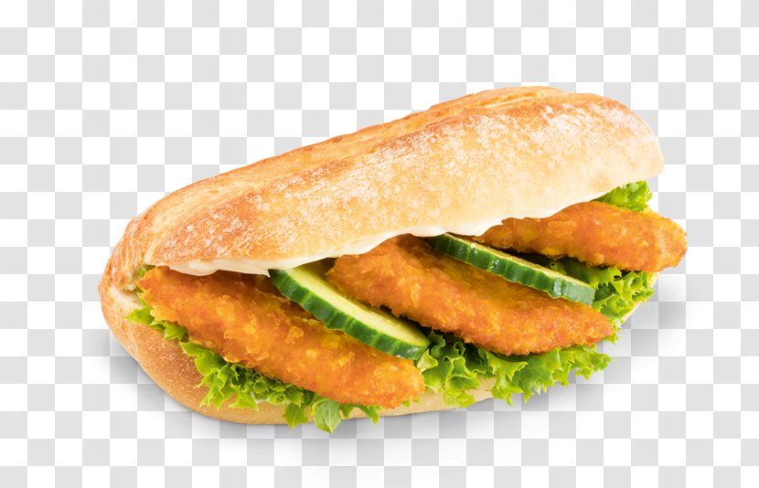 Chicken Nugget Salmon Burger Bánh Mì Fast Food Bocadillo - Cutlet - CHICKEN Baguette Transparent PNG