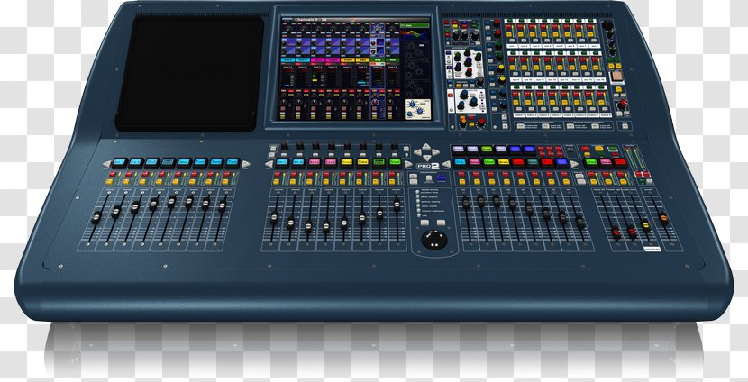Microphone Audio Mixers Midas Consoles Digital Mixing Console - M32c - Front Stereo Display Transparent PNG