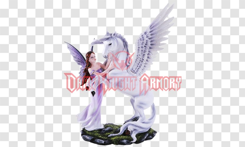 Figurine Unicorn Pegasus Fairy Statue - Legendary Creature - Purple Transparent PNG