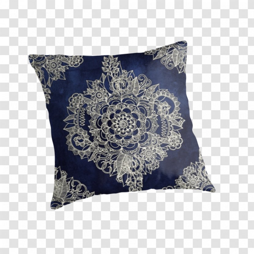 Stationery Ink Blue Paisley Throw Pillows - Pillow Transparent PNG