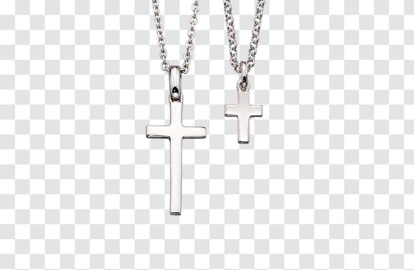 Cross Necklace Charms & Pendants Jewellery Silver - Baptism Transparent PNG
