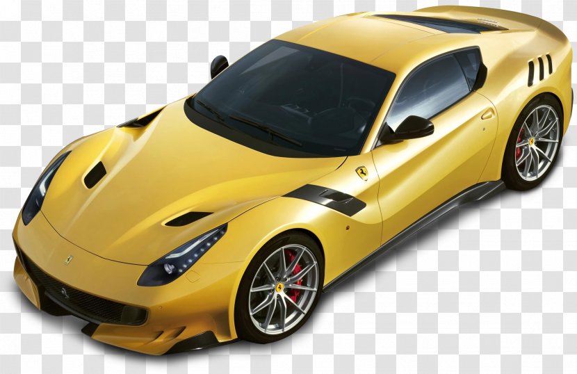 Ferrari F12 Tdf Sports Car LaFerrari - Yellow Transparent PNG