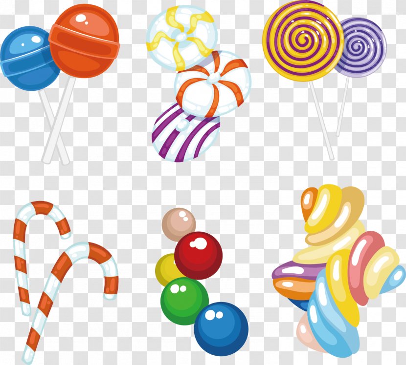 Candy Cane Lollipop Fruit Preserves - Vector Hand-painted And Cotton Transparent PNG