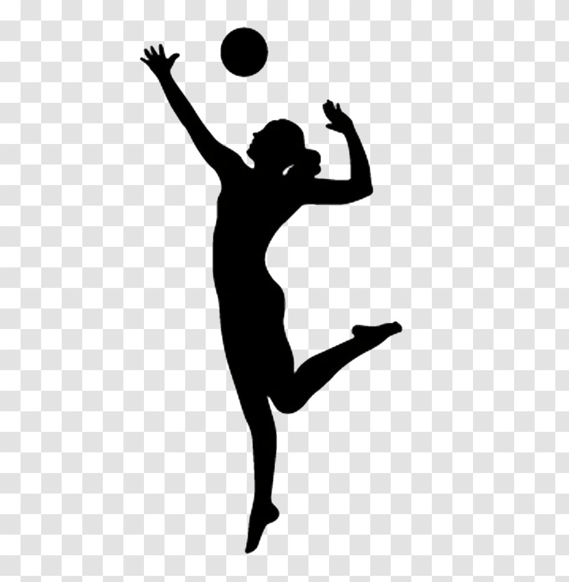 Volleyball Player Volleyball Throwing A Ball Silhouette Athletic Dance ...