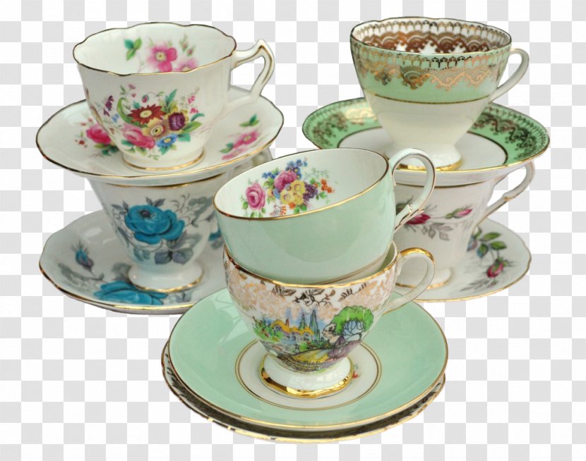 Saucer Tableware Teacup Coffee Cup - Ceramic - Afternoon Tea Transparent PNG