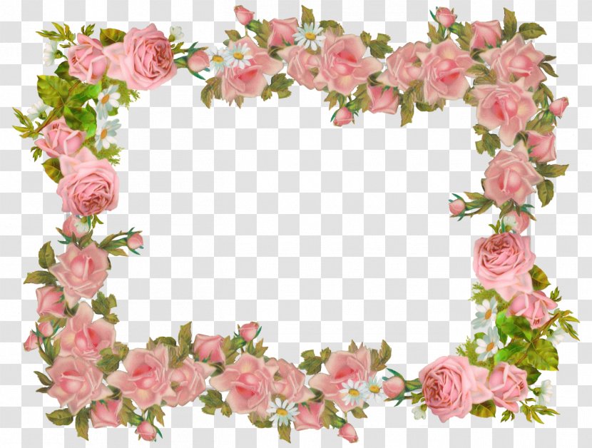 Paper Borders And Frames Vintage Clothing Flower Rose - Cut Flowers - Frame Transparent PNG
