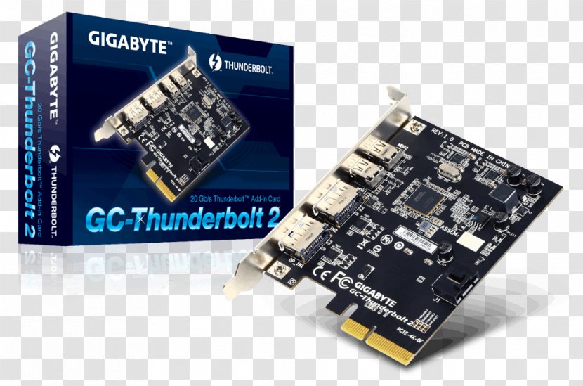 PCI Express Motherboard Expansion Card Thunderbolt Computer Port Transparent PNG