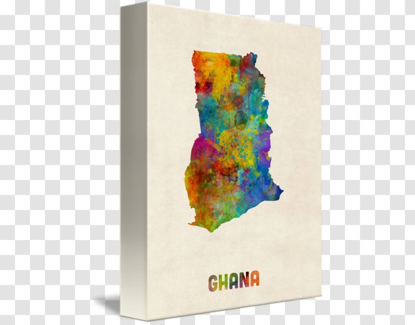 Ghana Art Watercolor Painting Canvas Print - Poster Transparent PNG