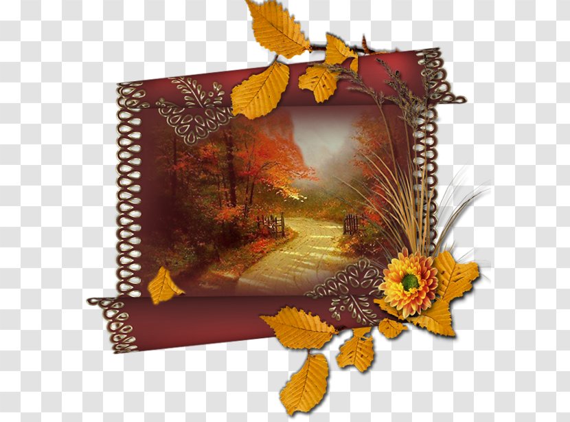 Background Yellow Autumn Frame - Video - Picture Paper Transparent PNG