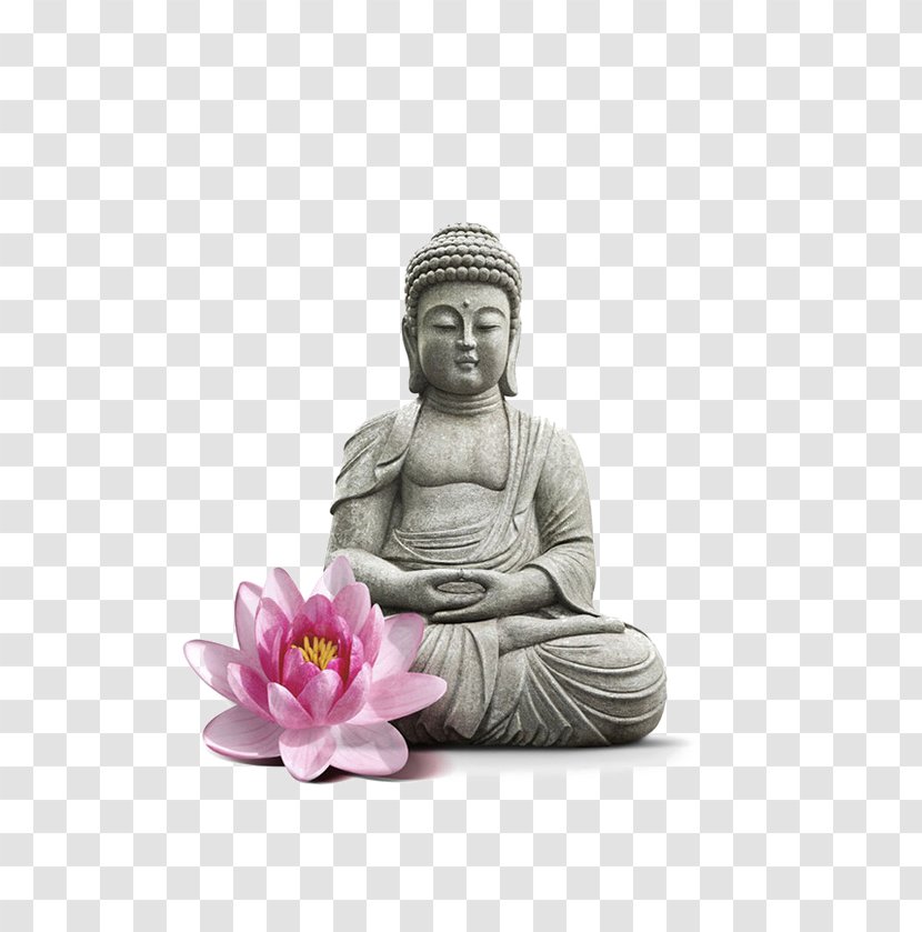 Mindfulness Buddhism Buddhahood Pu0101ramitu0101 - Statue - Buddha And Lotus Transparent PNG