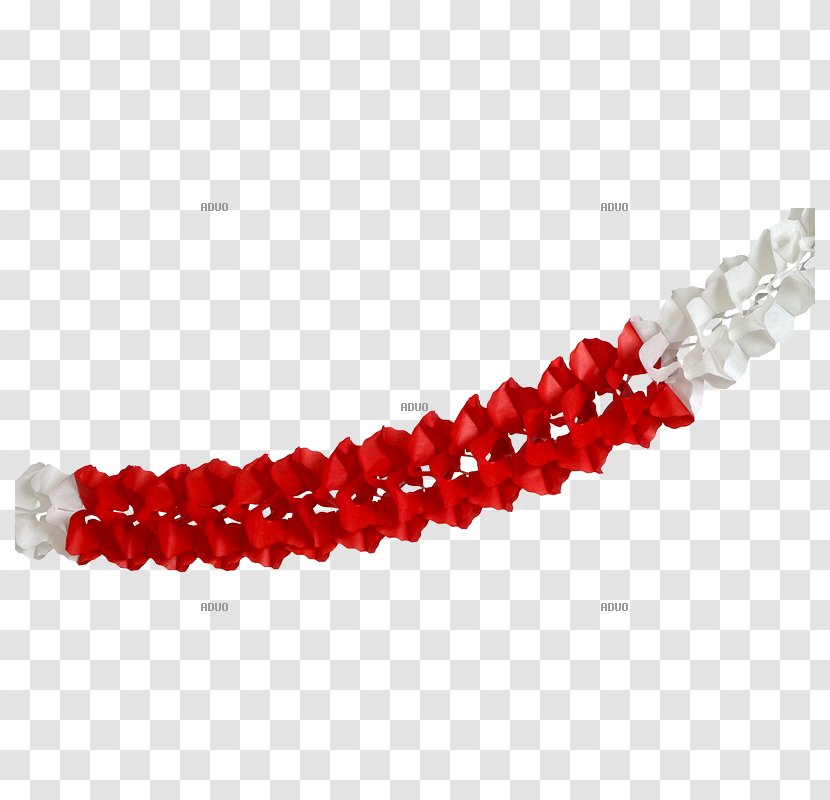 Garland Red Bracelet Feestversiering White - Tinsel Transparent PNG