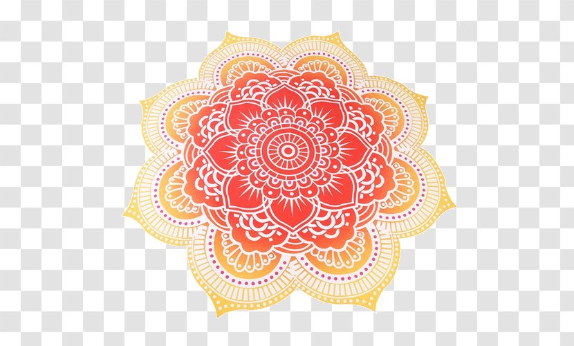 Towel Beach Blanket Tapestry Mandala - Flowering Plant - Om Transparent PNG