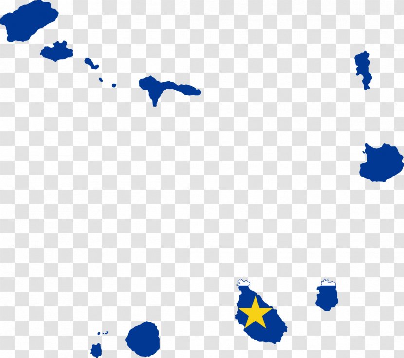 Flag Of Cape Verde Map - Blue Transparent PNG