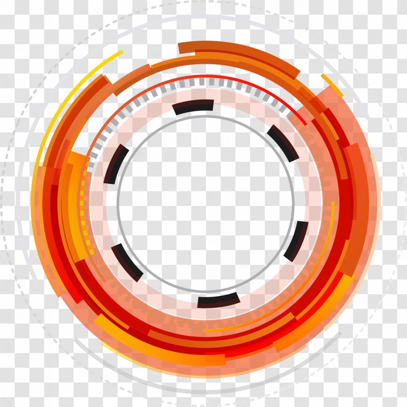 Circle Orange - Business Card - Hand Painted Transparent PNG