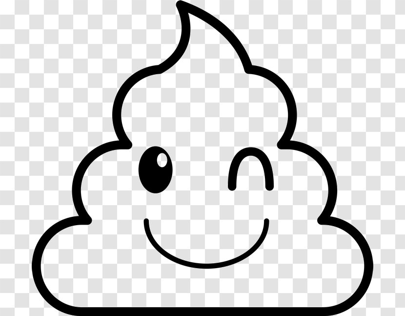 Pile Of Poo Emoji Feces Drawing - Monochrome Photography Transparent PNG