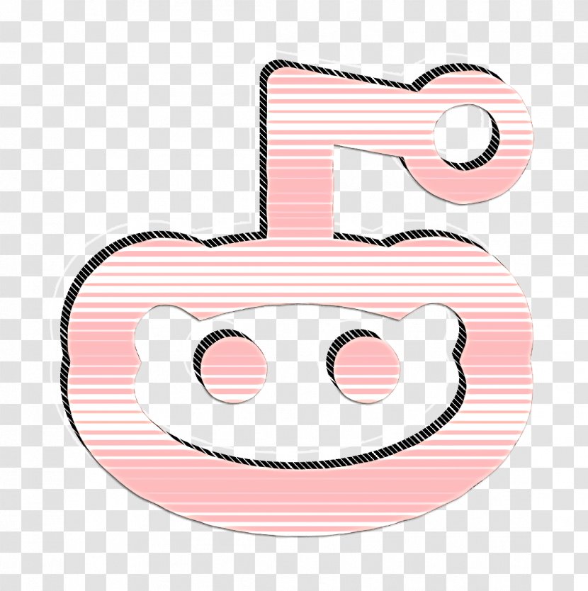 Reddit Icon Snoo Social - Nose Pink Transparent PNG