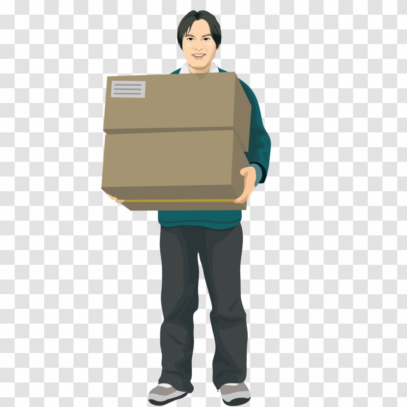 Carrying Boxes City Delivery - Animation - Vector Pattern Material Door Transparent PNG