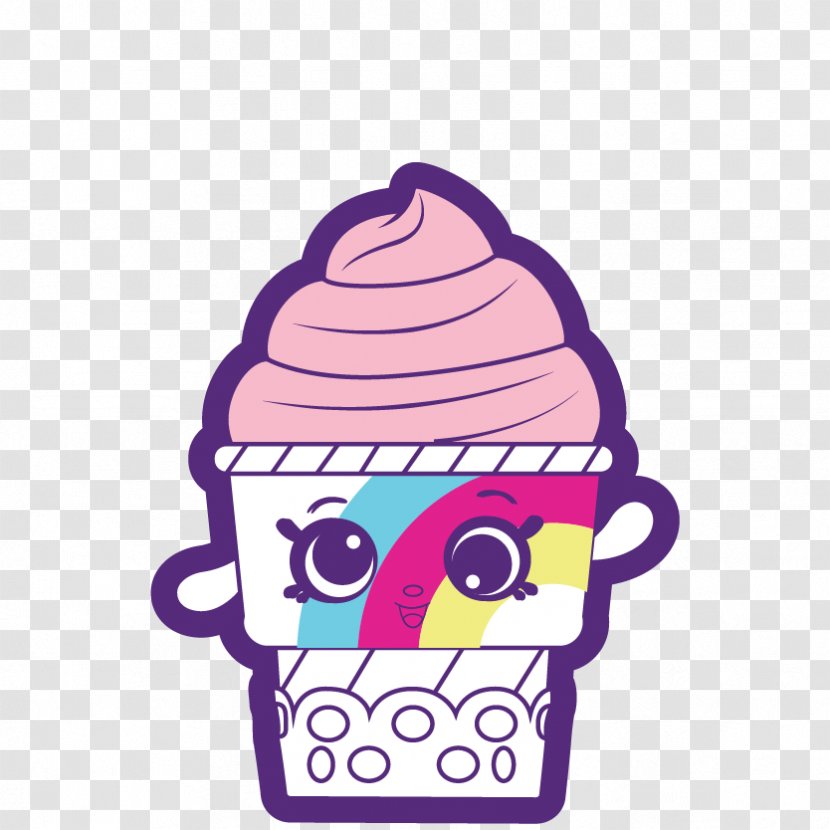 Clip Art Shopkins Ice Cream Rainbow Tribe - Pink Transparent PNG