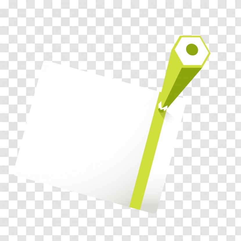 Paper Graphic Design Green Pencil - Creative Transparent PNG