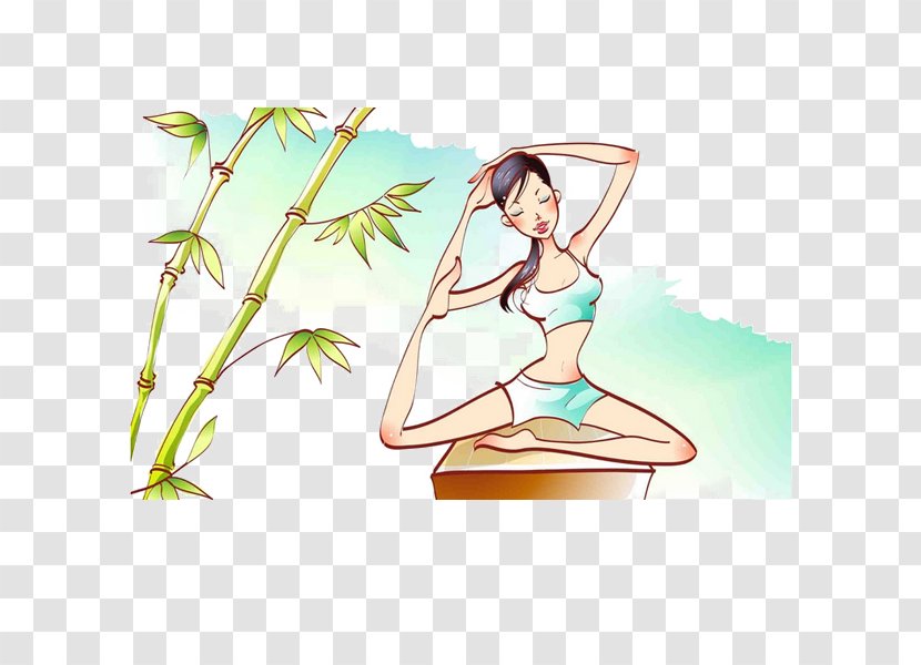 Womens Sports Cartoon - Silhouette - Sport Yoga Beauty 7 Transparent PNG