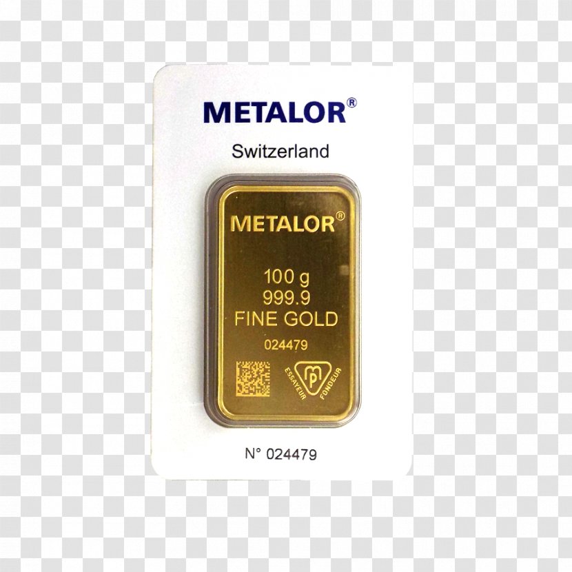 Gold Bar Lingotin Metalor Technologies SA PAMP Transparent PNG