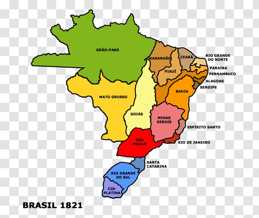 Federative Unit Of Brazil Cisplatine War Cisplatina First Reign - Map Transparent PNG