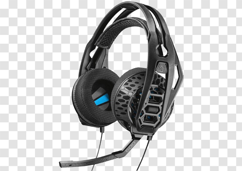 Plantronics RIG 500E Headset 203802-03 7.1 Surround Sound Video Games - Pc Game - Bluetooth Gaming Blue Transparent PNG