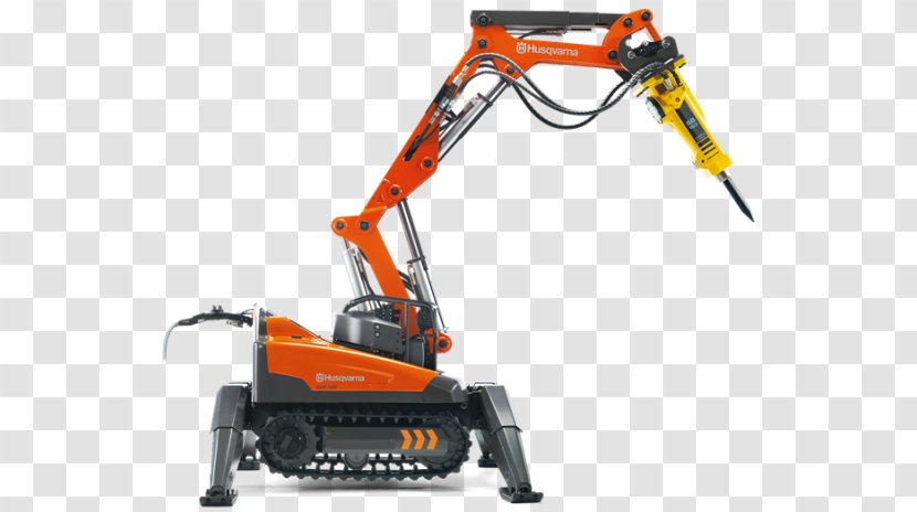 Husqvarna Group Robot Tool Breaker Demolition - Construction Equipment Transparent PNG
