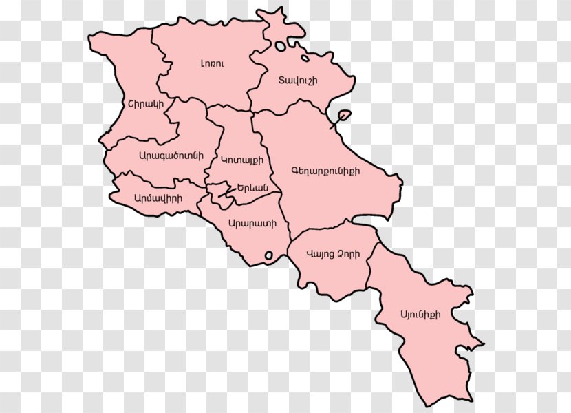 Armenia Map Province Wikipedia Transcaucasia - History Transparent PNG