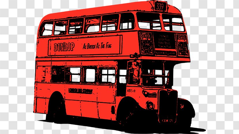 Double-decker Bus London Buses Tour Service Sticker - Double Decker Transparent PNG
