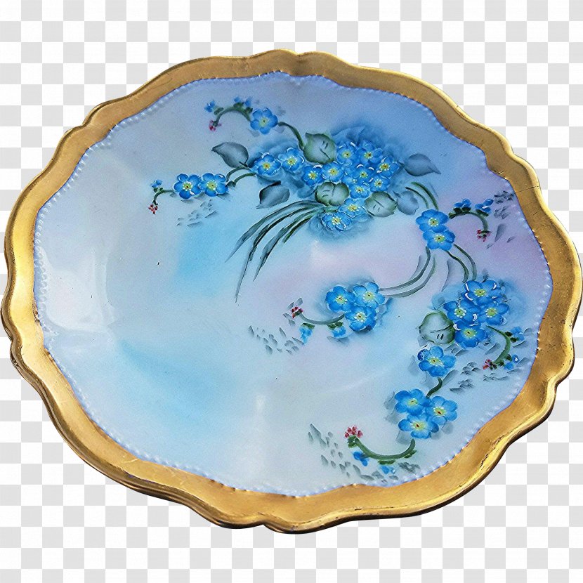Plate Limoges Porcelain Ceramic Transferware - Antique - Hand Painted Teacup Transparent PNG