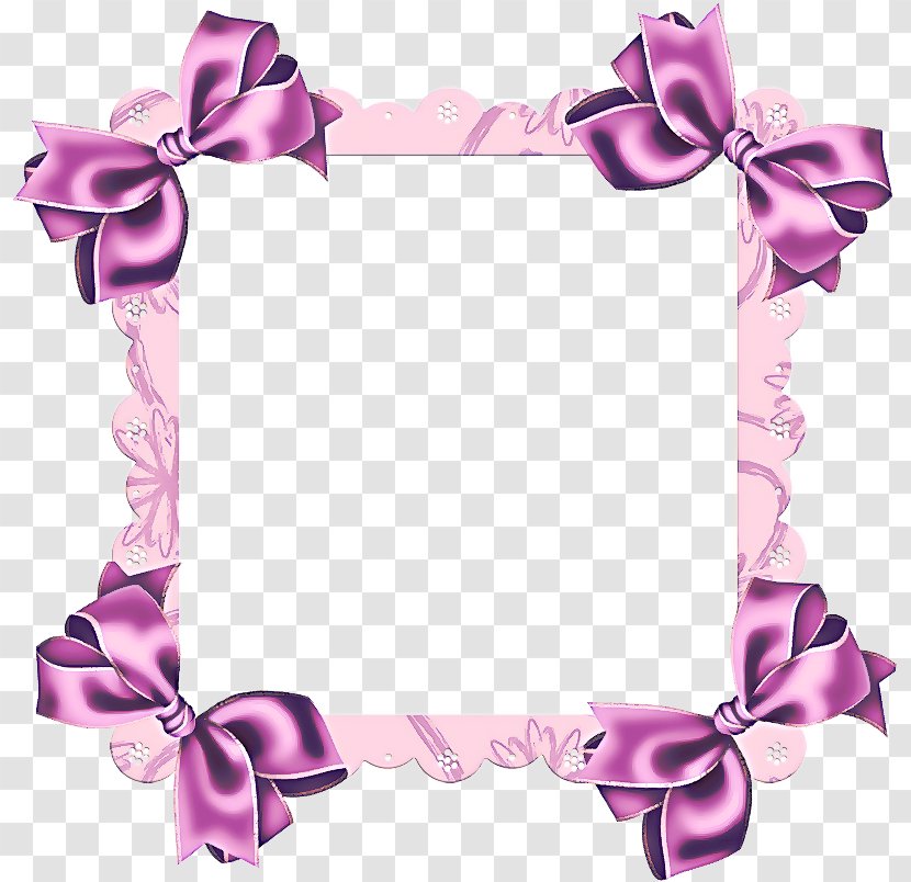 Background Pink Frame - Ribbon - Picture Lavender Transparent PNG