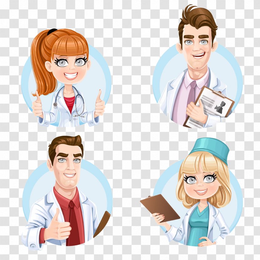 Cartoon Physician Royalty-free Illustration - Frame - Vertical Thumb Male Doctor Buckle Clip Free HD Transparent PNG