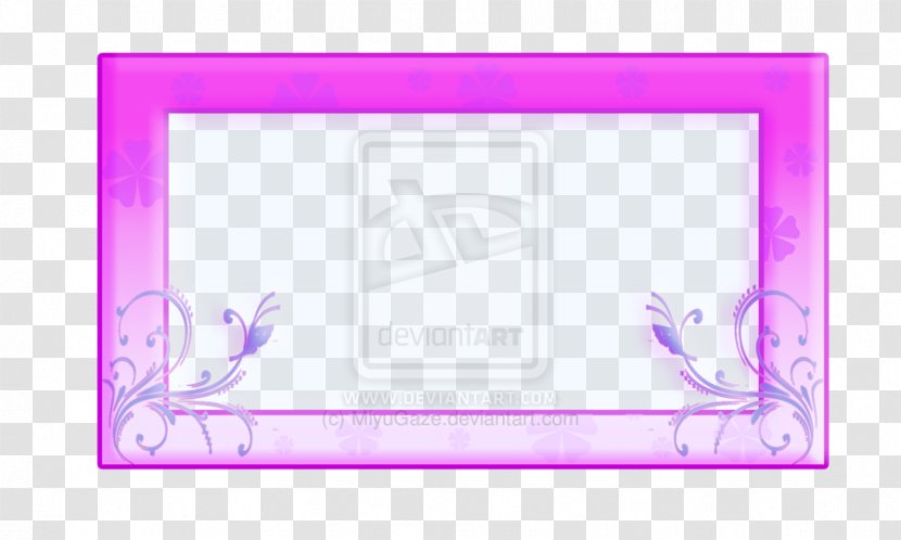 Picture Frames Rectangle Pattern - Violet - Watercolor Pink Background Transparent PNG