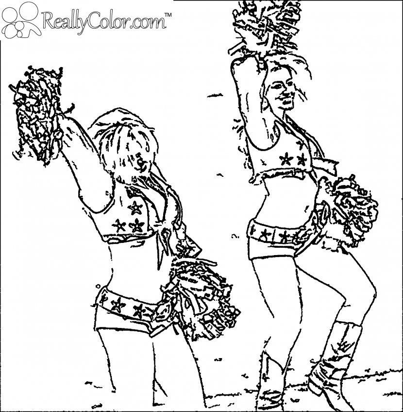 Dallas Cowboys AT&T Stadium NFL Coloring Book New York Giants - Heart - Cheerleader Drawing Transparent PNG