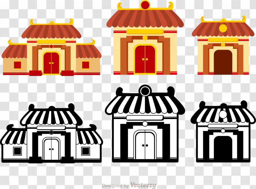 China Chinese Temple Clip Art - Cartoon Collection Vector Transparent PNG