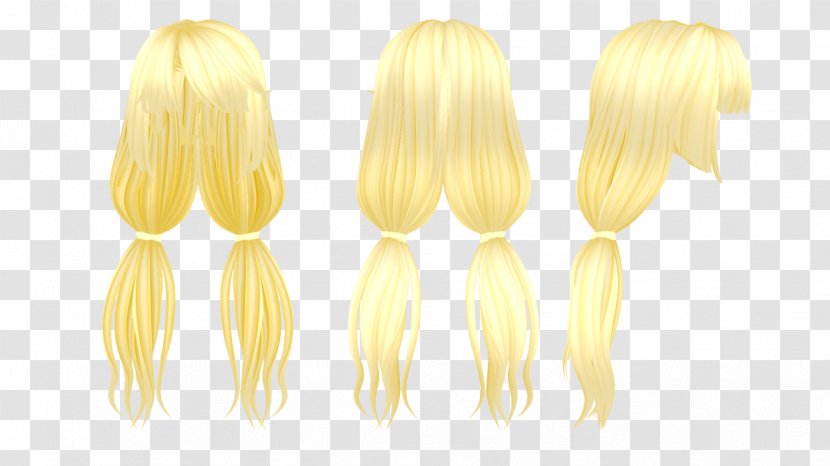 Hair Wig MikuMikuDance Yellow YouTube - Deviantart Transparent PNG