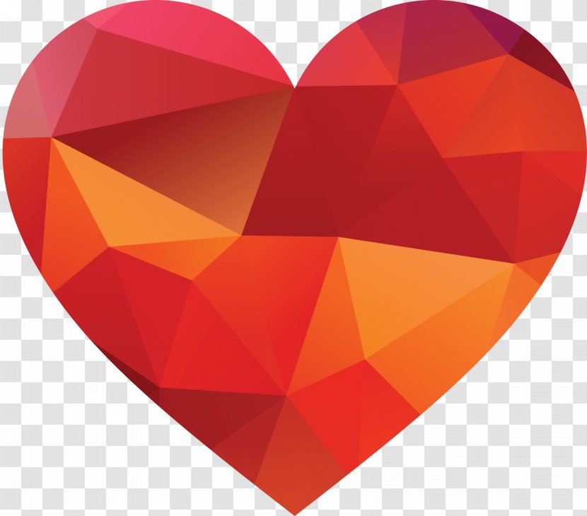 Heart - Lattice - Crystal Heart, Red Transparent PNG