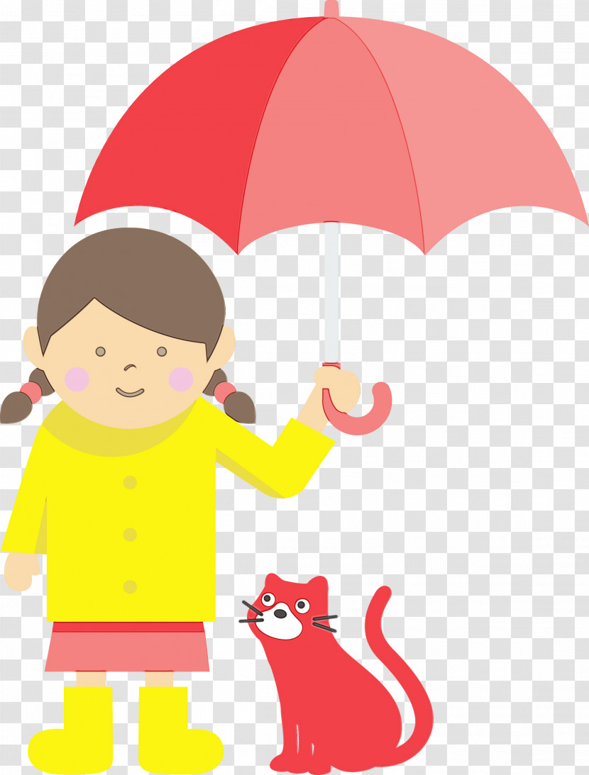 Cartoon Character Line Umbrella Meter Transparent PNG