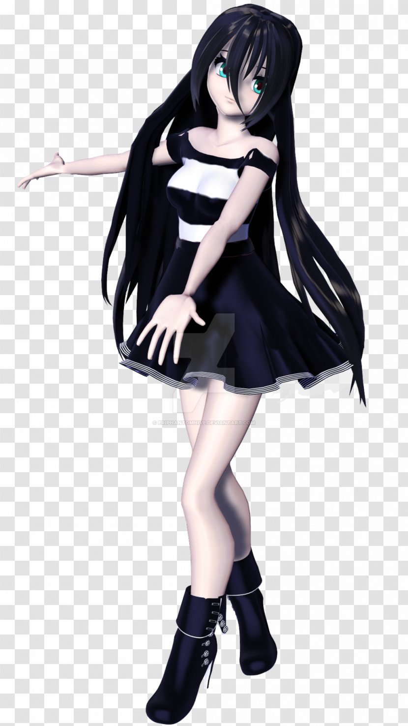 Black Hair Model MikuMikuDance Hatsune Miku - Heart Transparent PNG